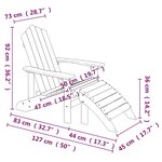 vidaXL Chaises de jardin Adirondack repose-pied table PEHD Blanc