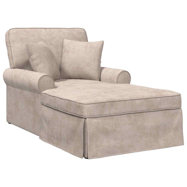vidaXL Chaise lounge avec jupe Beige 157 x 91 x 91 cm ARES