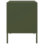 vidaXL Tables de chevet 2 Pièces vert olive 36x39x50 5 cm