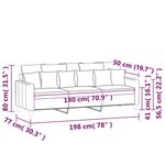 vidaXL Canapé à 3 places Gris clair 180 cm Velours