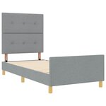 Cadre de lit vidaXL Gris clair Bois d'ingénierie 100 x 200 cm Résistant