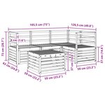 vidaXL Ensemble de canapés d'extérieur 5 pc Naturel Polyester