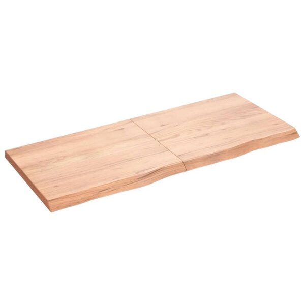 vidaXL Dessus de table marron clair bois chêne massif traité