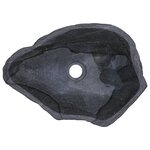 vidaXL Lavabo en pierre de rivière Ovale (37-46)x(29-36) cm