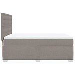 vidaXL Sommier à lattes de lit avec matelas Taupe 160x200 cm Tissu