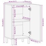 vidaXL Buffet avec stockage Finition Lavage Blanc 40 x 33 x 75 cm