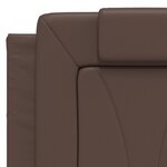 vidaXL Lit avec matelas marron 140x200 cm similicuir