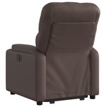 vidaXL Fauteuil inclinable électrique marron similicuir