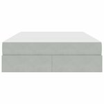 vidaXL Lit avec rangement et matelas Gris clair 140 x 200 cm Velours