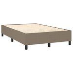 vidaXL Sommier à lattes de lit et matelas et LED Taupe 120x200cm Tissu