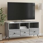 vidaXL Meuble TV Sonoma gris 102 x 34 5 x 50 cm Bois d'ingénierie