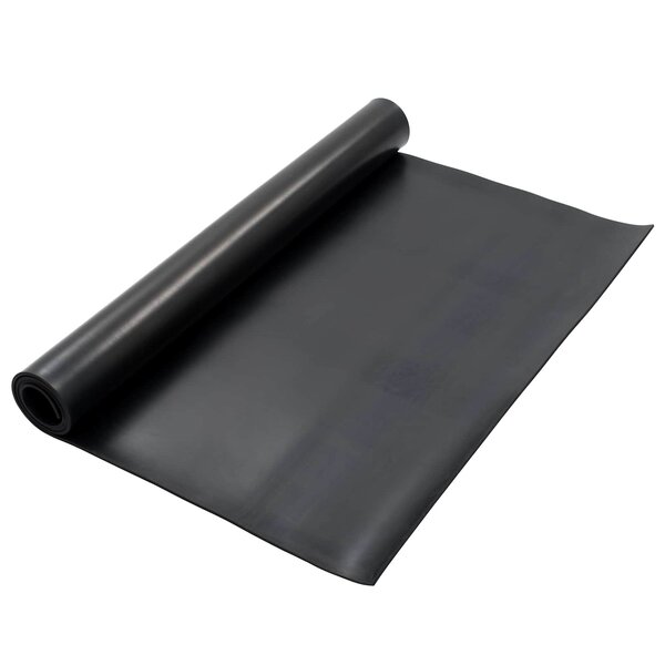 vidaXL Tapis de sol Noir 1 2 x 2 m Caoutchouc