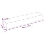 vidaXL Étagère murale marron clair 40x10x6 cm bois chêne massif traité