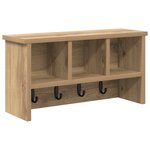 vidaXL Porte-manteau mural chêne artisanal 50 x 16 x 26 cm