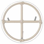 vidaXL Ensemble de salle à manger pour jardin 3 Pièces Marron Noir Crème