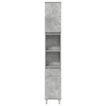 vidaXL Ensemble de meubles de salle de bain 3 Pièces gris béton