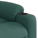 vidaXL Fauteuil inclinable Vert foncé Tissu