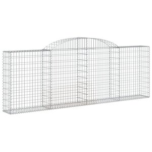 vidaXL Panier de gabions arqué 300x30x100/120 cm Fer galvanisé