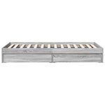 vidaXL Cadre de lit avec tiroirs sans matelas sonoma gris 90x200 cm