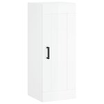 vidaXL Buffet haut Blanc brillant 34 5x34x180 cm Bois d'ingénierie