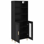 vidaXL Haut Armoire Chêne noir 69 5 x 34 x 180 cm Bois d'ingénierie