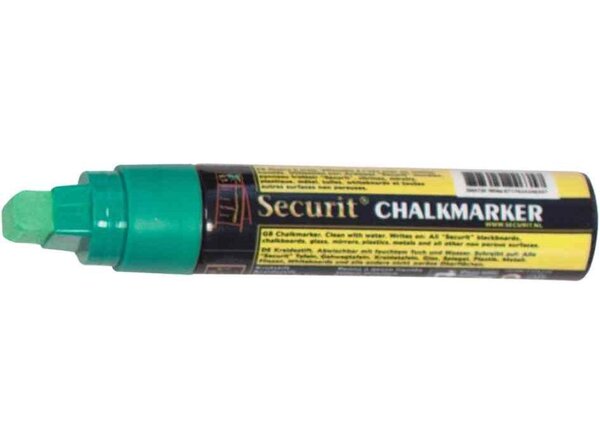 Marqueur Craie Liquide ORIGINAL LARGE Biseautée 7 - 15 mm Vert SECURIT
