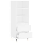 vidaXL Buffet haut Blanc 40x36x110 cm Bois d'ingénierie