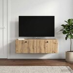 vidaXL Meuble TV mural 98 x 41 x 30 cm Chêne artisanal