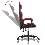 vidaXL Chaise de jeu Noir et rouge Similicuir