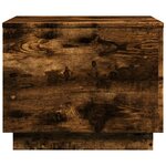 vidaXL Table basse avec lumières LED chêne fumé 50x50x40 cm
