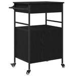 vidaXL Chariot de cuisine Chêne noir 56 x 43 x 89.5 cm
