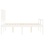 vidaXL Lit pour personne âgée sans matelas blanc 140x190cm bois massif