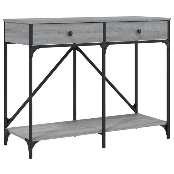 vidaXL Table console sonoma gris 100x39x78 5 cm bois d'ingénierie