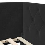 vidaXL Cadre de lit d'angle avec tête de lit Noir 90 x 190 cm Velours