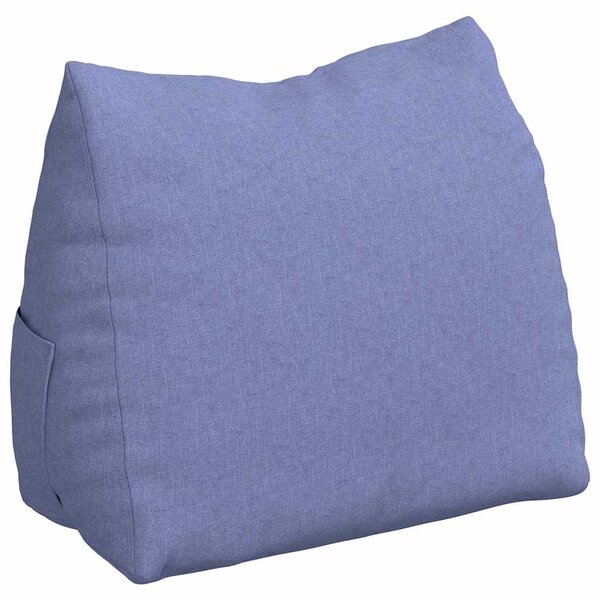 vidaXL Coussin de Dos Bleu denim 60 x 20 x 50 cm tissu