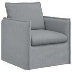 vidaXL Canapé 2 Pièces Gris clair 136 x 82 x 85 cm tissu