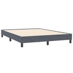 vidaXL Sommier à lattes de lit et matelas et LED gris foncé 140x210cm velours
