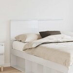 vidaXL Tête de lit Blanc Brillant 120 cm Bois d'ingénierie