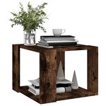 vidaXL Table basse Chêne fumé 40x40x30 cm Bois d'ingénierie
