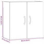 vidaXL Armoire murale chêne artisanal 60x31x60 cm bois d'ingénierie