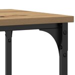 Table console vidaXL en chêne artisanal 100x35x75 cm en bois d'ingénierie et acier