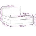 vidaXL Sommier à lattes de lit et matelas et LED Taupe 160x200cm Tissu