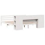 vidaXL Lit bibliothèque sans matelas blanc 200x200 cm bois pin massif
