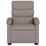 vidaXL Fauteuil inclinable de massage Taupe Tissu