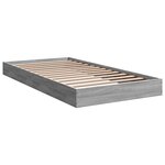 vidaXL Cadre de lit sans matelas sonoma gris 100x200 cm