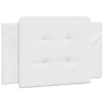 vidaXL Cadre de lit avec tête de lit Blanc 90x200 cm Similicuir