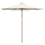 vidaXL Parasol de Jardin Crème Blanc 270x260 cm Bambou