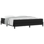 vidaXL Cadre de lit avec matelas Noir 180 x 200 cm tissu