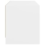 vidaXL Meuble TV avec portes en verre blanc 68x37x42 cm