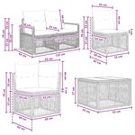 vidaXL Ensemble de canapé de jardin 8 Pièces Noir polyrotin